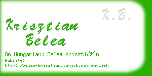 krisztian belea business card